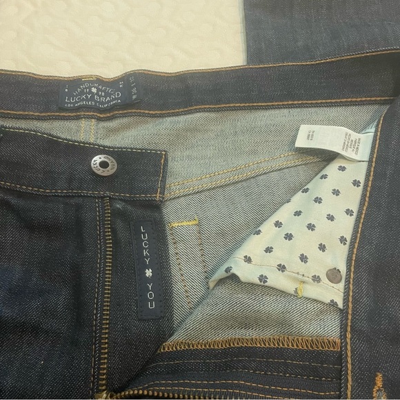 Lucky Brand 121 Heritage Slim Men's Dark Wash Blue Jeans 38W 32L 38x32 - Picture 5 of 15